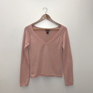 V-neck Cotton Sweater